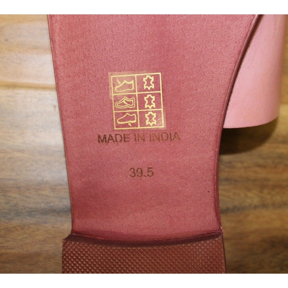 Free People Verona Slide Sandal Watermelon Pink Leather Boho Flats Size 39.5‎ 9 - Picture 8 of 8